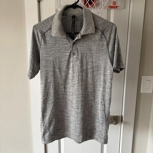Lululemon Men’s Metal Vent Tech Polo Shirt Golf Heather Gray Size S
